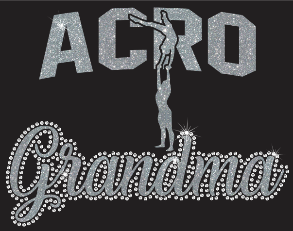 Acro Grandma Vinyl and rhinestone transfer